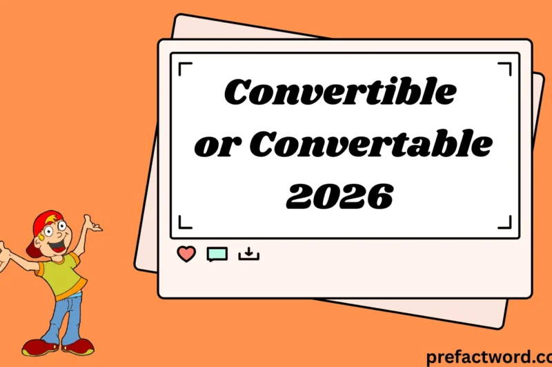 Convertible or Convertable? Correct Spelling Explained 2026