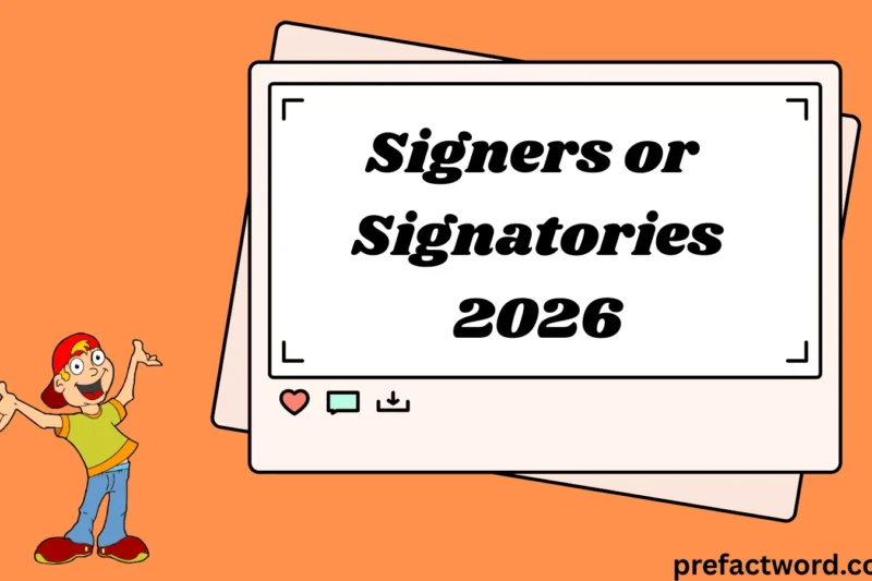 Signers or Signatories
