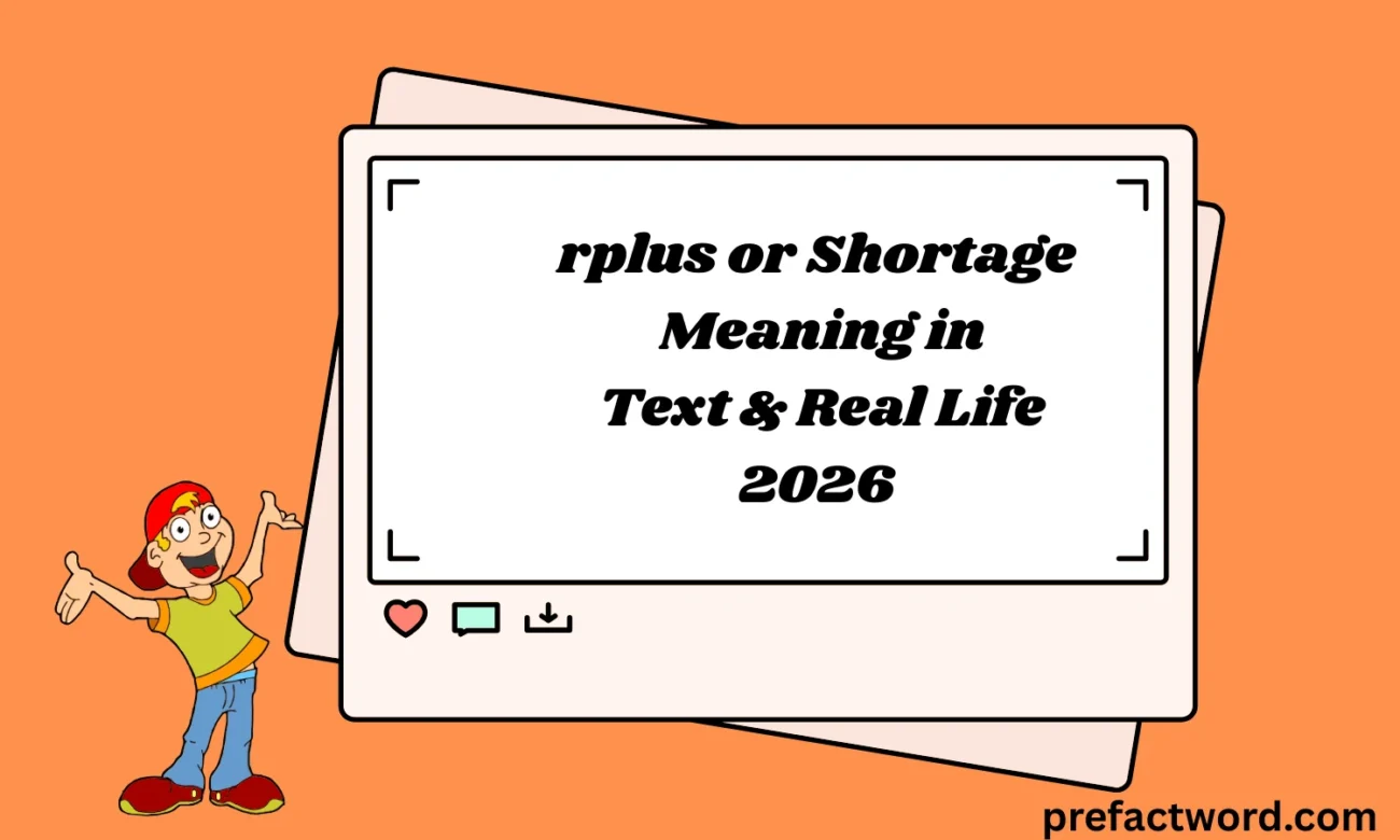 rplus or Shortage Meaning in Text & Real Life