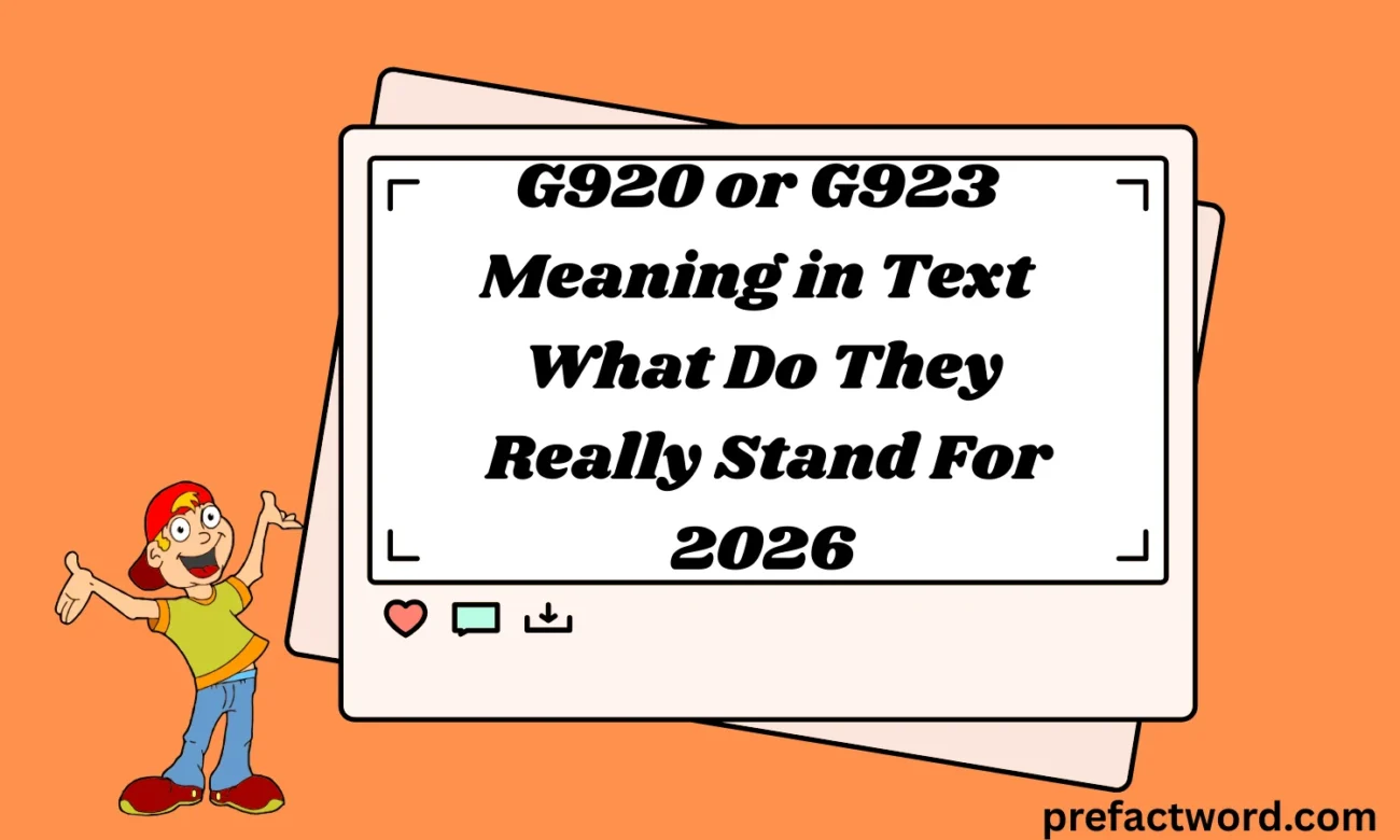 G920 or G923 Meaning in Text What Do They Really Stand For