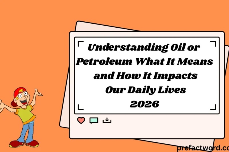 Understanding Oil or Petroleum What It Means and How It Impacts Our Daily Lives 2026