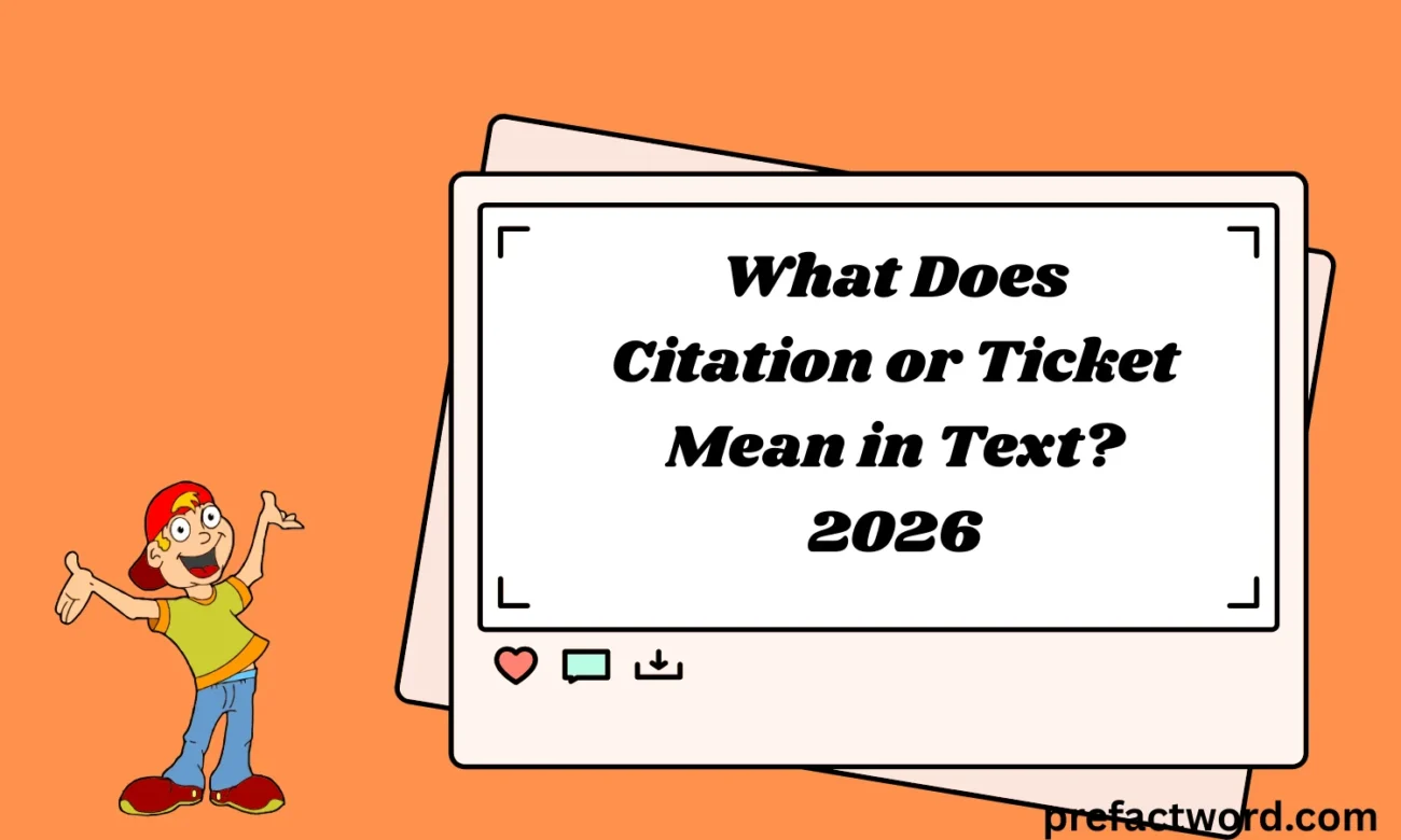 What Does Citation or Ticket Mean in Text?