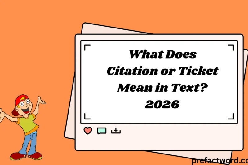 What Does Citation or Ticket Mean in Text? 2026