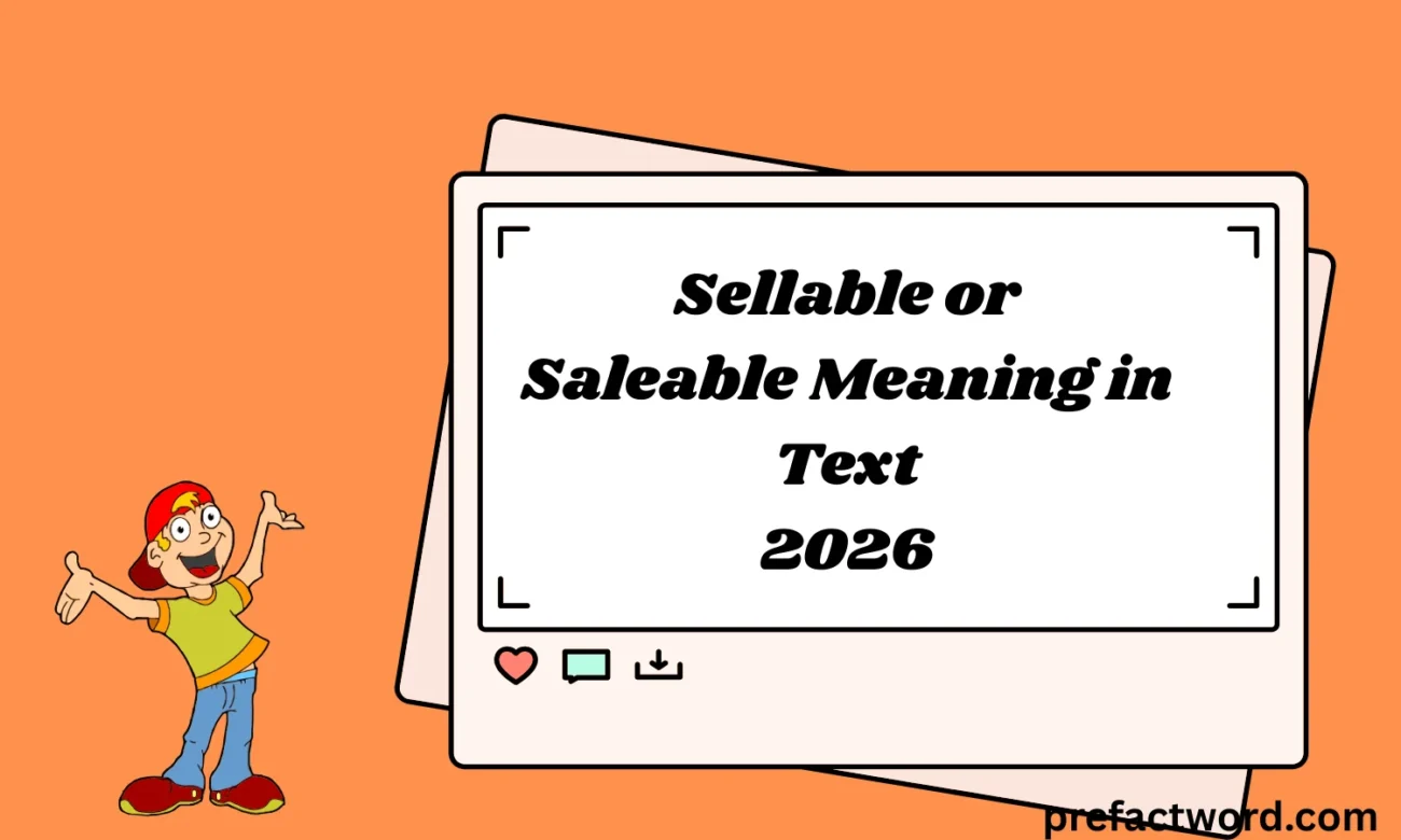 Sellable or Saleable Meaning in Text
